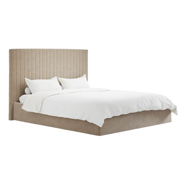 Maddison High Headboard Ottoman Bed Double