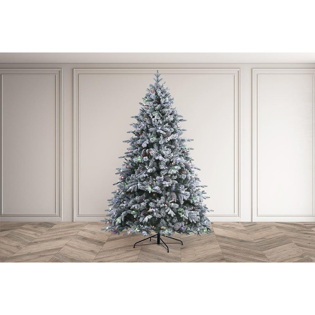 Frosted Fir Pre-Lit Coloured 7.5ft