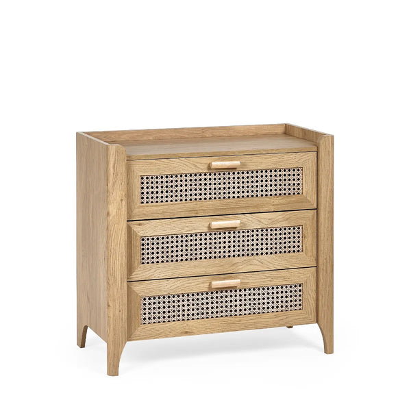 Rattan 3 Drawer Chest