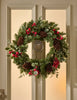 Ivy Wreath Pre Lit Warm White 26"