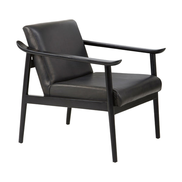 Oslo Black Leather Armchair