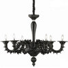 Black baroque glass chandelier